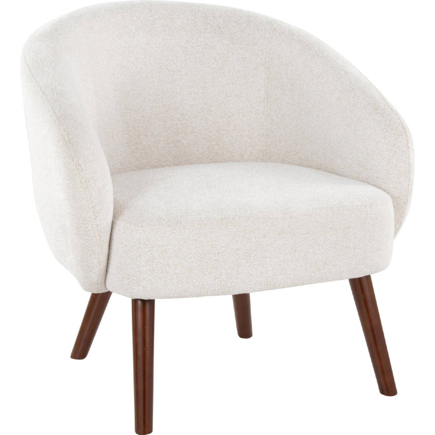 Eames Lounge Chair Walnut Lumisource Walnut Wood, Cream Fabirc